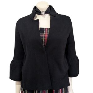 By Anthropologie Blaise Snap Front Blazer Black Size XS